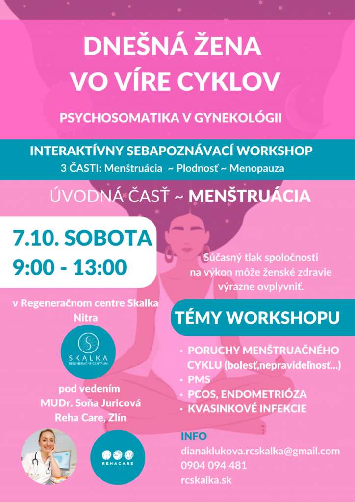 Psychosomatický workshop Dnešná žena vo víre cyklov Regeneračné centrum Skalka Nitra